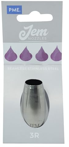 PME JEM Large Plain Round Savoy Piping Nozzle no. 3R, Silver