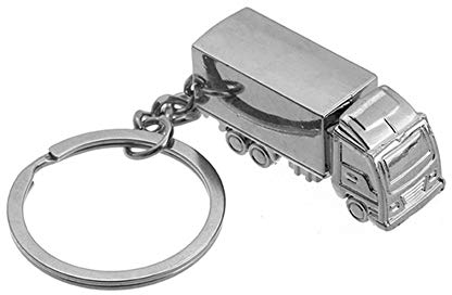 ODETOJOY Porte-clés de camion en métal argenté pour porte-clés de voiture en acier de la mode des garçons, crochets pour enfants
