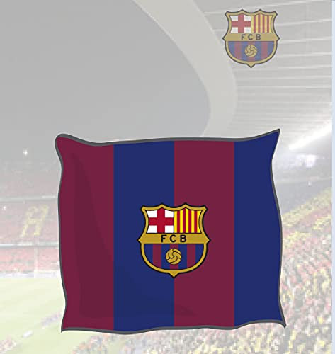 FC Barcelona Zierkissen - FC Barcelona Logo - Weiches Dekokissen für den Schlaf - 1 Stück
