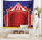 ABAKUHAUS rot blau Wandteppich, Leinwand-Zirkuszelt aus Weiches Mikrofaser Stoff Waschbar ohne Verblassen Digitaldruck, 150 x 110 cm, Blau Zinnoberrot