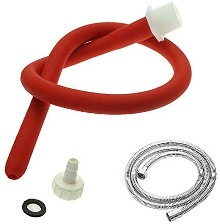 Flexibler Einlaufschlauch Silikon Komfortable Düse Einlaufaufsatz für Frauen und Männer 50cm + 150cm Schlauch