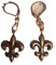 boucles d oreilles fleur de lys dorées