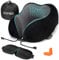 HOMIEE Nackenkissen Flugzeug Auto Reisekissen Nackenhörnchen Memory Foam Reise Neck Pillow Travel Comfy Ergonomisches Nackenstützkissen Orthopädisches Kissen Kopfkissen Erwachsene