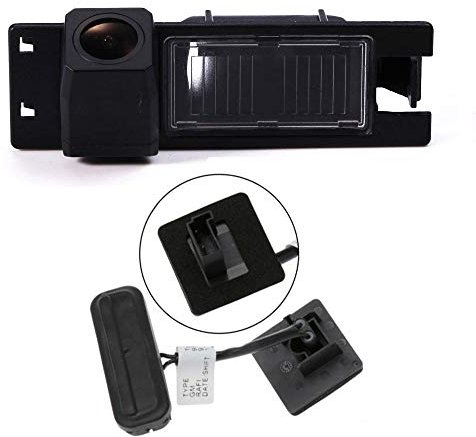Heckklappe Taste Griff Mikroschalter Tailgate Boot Trunk Handle + HD Auto Rückfahrkamera für Opel Astra J Caravan/Opel Astra J Sports Tourer C/Opel Zafira C/Opel Vauxhall Meriva B/Cruze