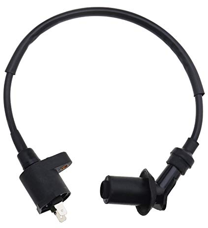 YINETTECH 2-poliges Zündspulen Zündkerzenkabel kompatibel mit GY6 139QMA 50cc 125cc 150cc Motoren Moped Scooter Quad Dirt Bike ATV Dune Bugg Ersatz Zündspulenmodul