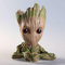LJG Groot Pot de fleurs mignon pour bébé Groot Pot à crayons Arbre en forme de cœur avec trou Vert Pot de fleurs (forme de cœur)