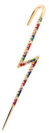 Richo Ear Wrap Crawler Hook Earrings for Women Girls, Ear Cuff Earrings Rhinestone Ear Jewelry Clip On Earrings