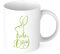 STEMPEL-FABRIK – Keramiktasse grün zweifarbig mit Aufdruck – Frohe Ostern mit Hasenmotiv – Kaffeetasse mit Spruch – bedruckte Kaffeetasse