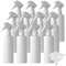ZEOABSY Pack of 12 Empty 250ml White Refillable Spray Bottles, 150 ml Plastic Misting Bottles Trigger Sprayer for Cleaning, Gardening, Travel Beauty, Barber Shop Essential + 1 x Funnel