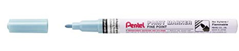 Pentel MSP10-MS Paint Marker, Lackmarker mit ausdrucksstarker Effektinte - metallic-hellblau, pearl-light blue, 1,5 mm Strich, 1 Stück