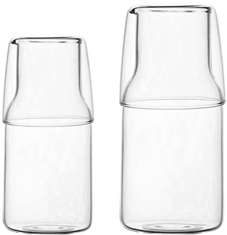 Cabilock 2er-Pack Glaskaraffe Vielseitige Wasserkanne Für Bier Eistee Getränke Home Office