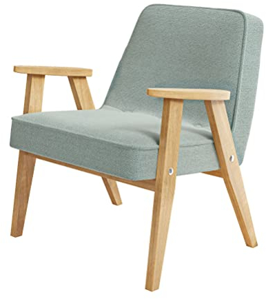 lukmebel Vintage Polstersessel Retro 50er 60er Stil Niedlich Schlichtes Design Flexibel Bequem HR Schaumstofffüllung Stabil 57x70x62cm Buchenholz Malmo 72