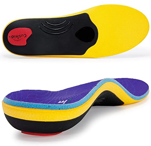VALSOLE Heavy Duty Support Pain Relief Orthotics - 220+ lbs Plantar Fasciitis High Arch Support Insoles for Men Women, Flat Feet Insert, Work Boot Shoe Insole, Absorb Shock with Every Step