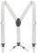 Ausukler Hosenträger Herren Extra Stark 3,5cm Breit mit Schwenkhaken Heavy Duty Men Braces Schwarz (Weiß)