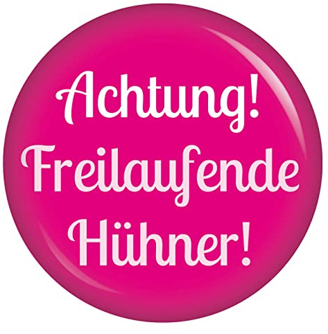 Button Set Oberhuhn/freilaufende Hühner für JGA Junggesellenabschied Junggesellinnenabschied Zubehör Anhänger Anstecker Broschebutton Accessoires