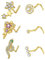 Zolure 20G Nasenpiercing Set Cz L Shaped Piercing Nase Snake Star Style Nasenpiercing Stecker Edelstahl Nasenstecker Für Frauen Männer
