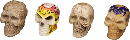 Glutkiller SKULL Kunstharz sortiert für Aschenbecher Gluttöter Glutlöscher (Bunt sortiert - du kaufst 2 Stück)