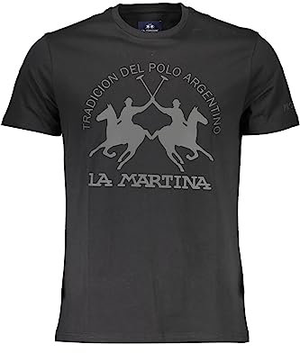 LA MARTINA T-SHIRT MANICHE CORTE UOMO NERO