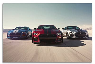 JONZA Sportwagen-Poster für Ford Shelby Mustang Muskelauto, dekoratives Gemälde, Leinwand, Wand- und Kunstbild, Familien-Schlafzimmer, 30 x 45 cm