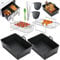 Lifemaison Silicone Air Fryer Liner,8 PCS Air Fryer Accessories for Salter EK4548 Double Basket,Air Fryer Racks,Oil Brush&Food Clip,Reusable Air Fryer Basket,Silicone Pot for Oven,Microwave,Black