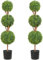 VEVOR Pianta Artificiale in Bosso 2 Alberi 122cm Topiaria Decorativa Piante Finte con 10 Foglie di Ricambio 2 Luci LED Senza Batteria per Decorazione Interno Esterno Giardino Terrazzo Balcone Ingresso