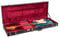 Crossrock Custodia in legno per chitarra elettrica Stratocaster e Telecaster, esterno in vinile nero, interno felpato, serratura, rettangolare, vintage, colore nero (CRW520EBK)
