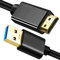 TIEDXIOY USB to HDMI Cable, USB to HDMI Adapter for Monitor, USB 3.0 Male to HDMI Male Adapter for TV/DVD Player/Projector-0.5m/1.6FT