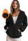 IWOLLENCE Sweatjacke Damen Zipper Hoodie Fleecejacke Schwarz XL