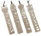 EXCEART Edelstahl Hohl Zeichnung Vorlagen Set 4pcs Lesezeichen Lineal Für Foto Album Tagebuch Brief