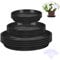 Xialvyu 12Pcs Plant Pot Saucers with Label, Black Plant Saucer Waterproof Plant Tray Flower Pot Drip Tray for Indoor Outdoor Garden Plants (14 cm/16cm/24cm, Black)
