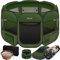 Lovpet® Welpenlaufstall Tierlaufstall Faltbar für Kleintiere Hunde, Katzen Inkl. Hundenapf und Fleece Decke Hundelaufstall Freigehege Oxfordgewebe Pop-up System Indoor & Outdoor, Khaki