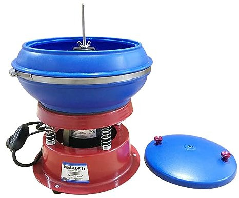 USKI 3Kg Capacité Vibratoire Rock Tumbler Bijoux Polisseuse en Laiton Tumbler for Jade Jadéite Et Cire d'abeille Polonais