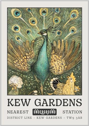 LVTFCO William Morris Poster Retro Kew Gardens Pfau Leinwand Wandkunst William Morris druckt abstraktes Gemälde für Wohnkultur Bild 40x60cm Kein Rahmen
