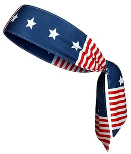 LIbgiubhy Sport-Bandana mit USA-Flaggen, für Damen und Herren, schweißableitendes Stirnband für Training, Laufen, Fußball, h