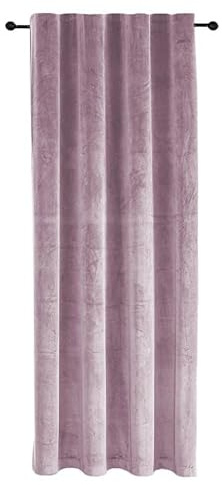 TiborTex Verdunkelungsvorhang Samt weich 140x145 cm Altrosa Vorhang Kräuselband Blickdicht Gardine abdunkelnd U-Band