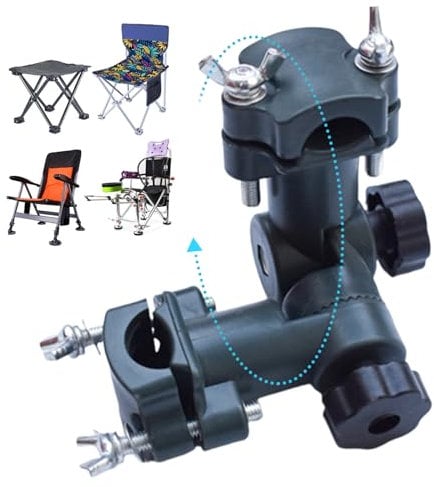 Wedhapy Umbrella Holder for Chair 360-degree Adjustable Umbrella Clamp Universal Plastic Patio Umbrella Holder Portable Fishing Rod Holder for Outdoor Umbrella ClampUmbrella Holder for Chair