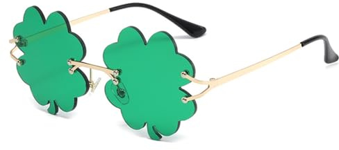 HFMYGS St.Patricks Day Brille,RüNen Brillen Sind Geeignet GrüN Four Leaf Irland FüR Die Teilnahme Am St,Patrick'S Day,Unsere GrüNen Brillen Sind Geeignet FüR Die Teilnahme Am St