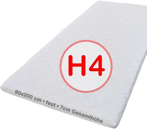 Crownmiller Gigant Topper 90x200cm fest 7cm XXL 7-Zonen Topper | individuelle Druckentlastung | Bezug waschbar bis 60 Grad | Oeko-TEX® 100