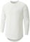 VEIISAR Men's Heavy Weight Crew Neck Long Sleeve T Shirt - Mens 100 Cotton Thick Longline T-Shirts (X363L White L)