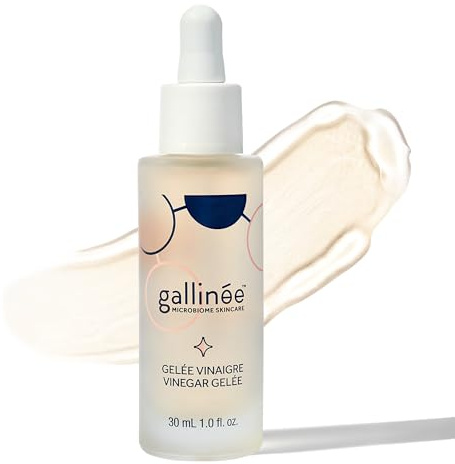 Gallinée - Vinegar Gelée - Anti-Blemish Face Serum with Hibiscus Apple Cider Vinegar, Lactic Acid & Prebiotics - for Acne-Prone Skin - Dermatologically Tested & Made in France - 30 ml