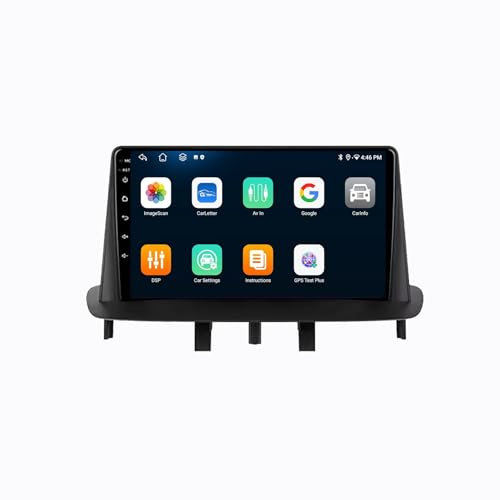Android 13 2 DIN Pantalla Táctil Radio 9 Coche Pantalla para Renault Megane 3 2008-2014 con Enlace Espejo/Navegación GPS/Radio FM/BT/Mandos Volante/Reproductor Multimedia(8G+256G)