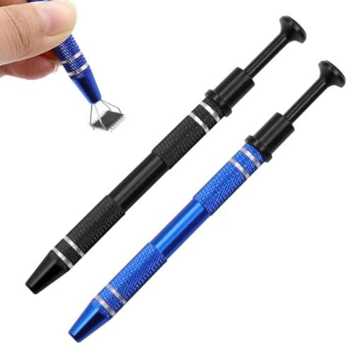 LAJUP 2 Pezzi Pinza Per Componenti Elettronici, Pinza Per Gioielli A 4 Griffe, Morsetto Per Chiodi Elettronici Per Piccole Parti Chip Ic Supporto Per Piccole Parti Per Piccoli Oggetti
