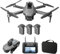 Drone avec caméra 4K pour adultes, GPS Drone avec écran de 4,5 pouces, Évitement d'obstacles, Distance de vol 1000 mètres, Retour Automatique, Suivi Automatique, 75 minutes de vol, 3 Batteries