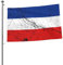 Drapeau de la Yougoslavie, effet texturé, pour extérieur, 60 x 90 cm, double face, robuste, pour maison, cour, festival, extérieur, décoration de jardin, drapeau de bienvenue