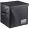 Vinyl Record Storage Box – Holds 60+ Records | Stackable & Collapsible LP Organizer with Dust-Proof Lid | Portable Handle Design for DJs, Collectors & Music Lovers (Black) (1-pack, 12inch)