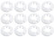​​12Pcs White Radiator Pipe Covers Plastic Caps for 15-20mm Pipes Small Decorative Collars Water Pipes Wall Pipe Covers Sleeve Concealer​