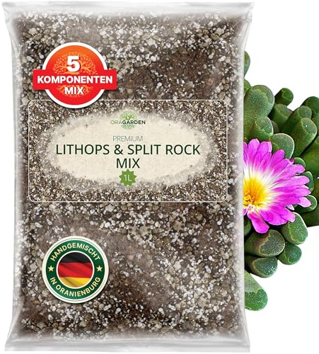 ORAGARDEN Lithops & Split Rock Erde für Sukkulenten und Kakteen- 1L Sukkulenten Substrat Erde - 5 Komponenten Kakteenerde