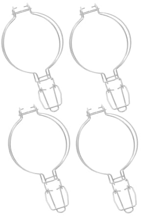 ARTSEWPLY 4Pcs Stainless Steel Sealing Buckles for Glass Jars 93Mm Mason Jar Locking Wire Clips Canister Seal Wire Clamps for Kitchen Storage and Food Preservation