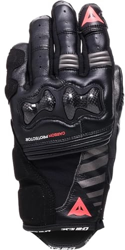 Dainese Reacto Carbon Short Damen-Motorradhandschuhe, schwarz/rosa, M