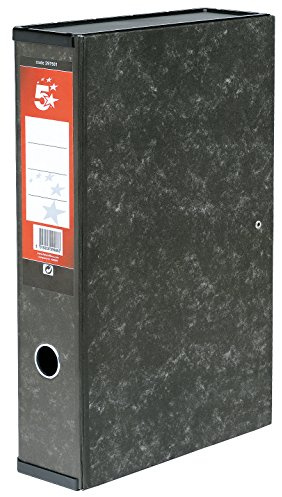 5 Star Ablagebox-Ordner Schnappverschluss mit Ring-Pull-Verschluss 75 mm Rückenbreite Folio-Format meliert